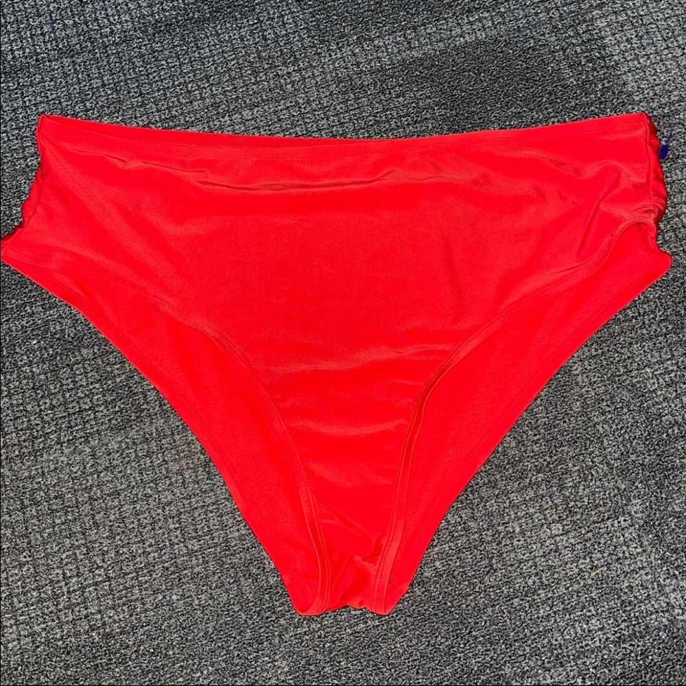New Xhilaration Womens Plus Red Bikini Swim Bottoms